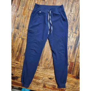 Figs Scrub bottoms Navy Blue Jogger style. Womens size small long